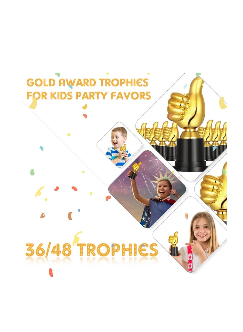 SOLARAE Plastic Gold Trophy Awards, 10 Pcs 5 Inch High Thumbs up Trophies, Funny School Trophy, Suitable for Party, Kids, Employee, Teacher - Image 4