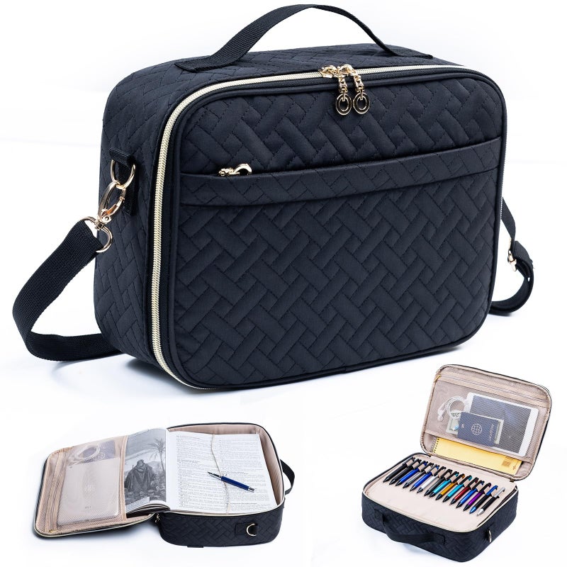 IMAGINING Bible Cover for Women Stylish Large Bible Bag Bible Case with Handles Bible Carrying Case for Women Bible Gift Book Protector for Book Lovers - Image 2