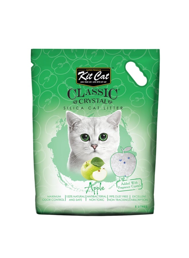 Kit Cat Classic Crystal Cat Litter Apple 5L - Image 1