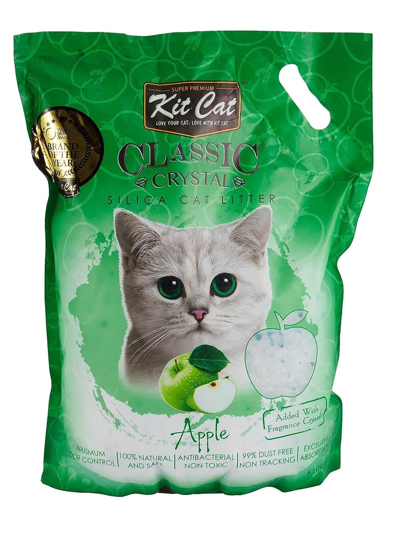 Kit Cat Classic Crystal Cat Litter Apple 5L - Image 2