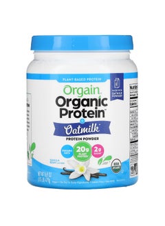 Orgain Orgain, Organic Protein Powder + Oatmilk, Plant Based, Vanilla Bean, 1.05 lb (479 g)  - Image 1