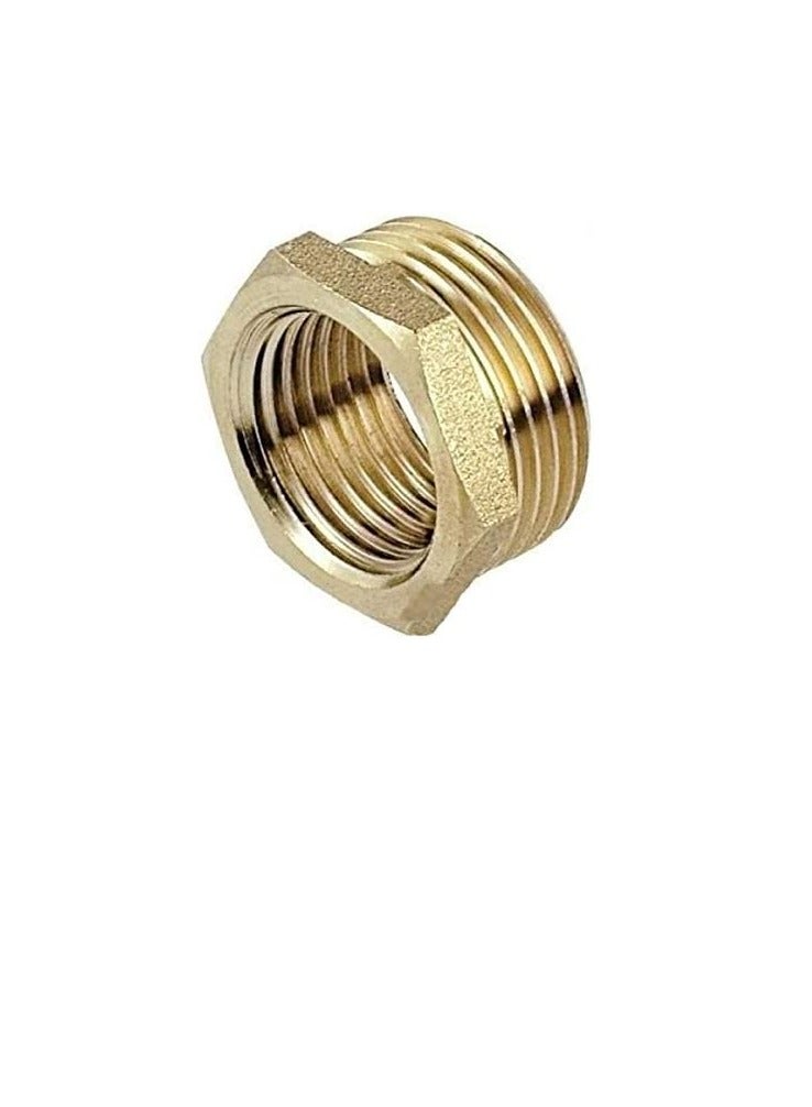 Brass Reducer Bush 1/2 X 3/8  - Image 1