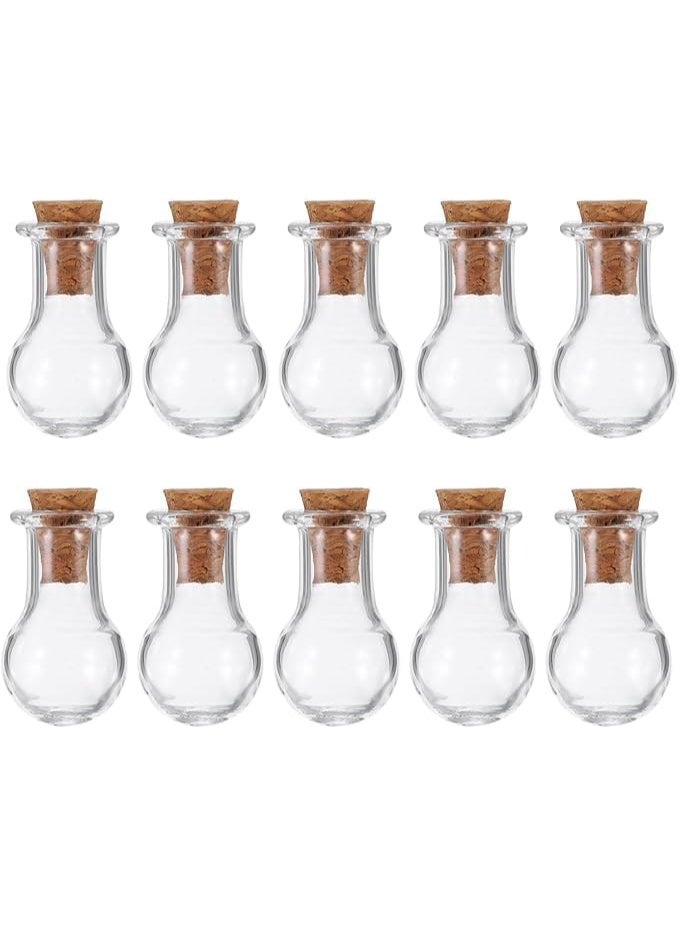 10 Pcs Name on Rice Glass Vial Pendant 14mm Width Mini Glass Bottles, for Necklace Wish Bottle DIY Pendant Craft Souvenir - Image 1