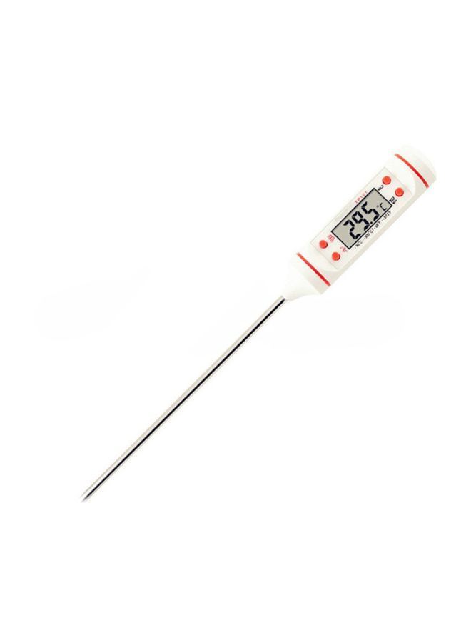 NIBEMINENT BBQ Cooking Thermometer White/Silver/Red 14x2centimeter