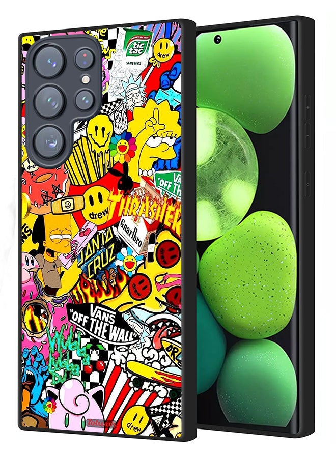 Tolwak Samsung Galaxy S22 Ultra 5G Protective Case Cover Off White Sticker - Image 1