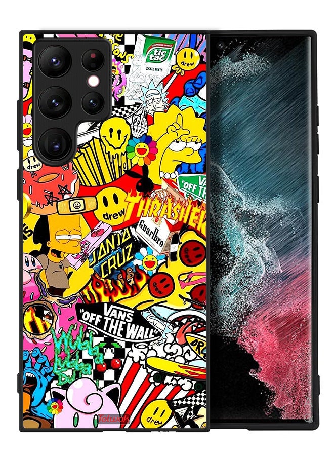 Tolwak Samsung Galaxy S22 Ultra 5G Protective Case Cover Off White Sticker - Image 2