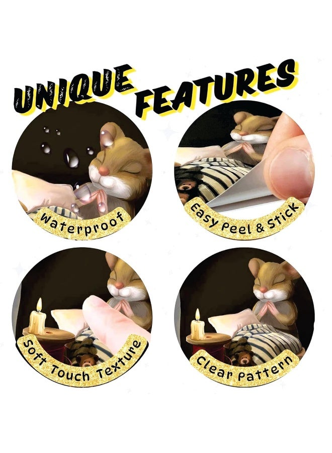 Home Trove Adorable Mouse Reading Book/Giving Flowers/Praying to God/Working for Cheese/Wall Sticker Kids Room Classroom Home Bedroom Bookcase Book Lover of Mice and Men (Mouse Pray To God) - Image 5