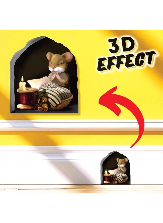 Home Trove Adorable Mouse Reading Book/Giving Flowers/Praying to God/Working for Cheese/Wall Sticker Kids Room Classroom Home Bedroom Bookcase Book Lover of Mice and Men (Mouse Pray To God) - Image 2