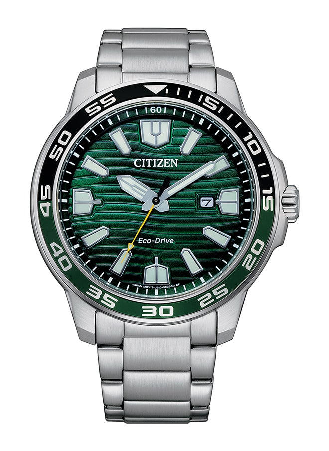 CITIZEN ساعة يد ستانلس ستيل بعقارب دائرية الشكل للرجال AW1526-89X - 47 ملم  - Image 1