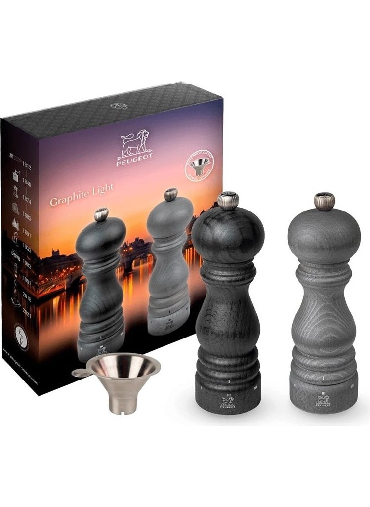 PEUGEOT Graphite Light Duo Paris Pepper and Salt Mill 18 cm  - Image 3