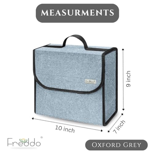 FREDDO Car Trunk Organiser for Car Boot Space Tools Accessories Storage Organizer Bag for Mini Vehicles and SUV Car - Small, Grey Color, Pack of 1 Piece - Image 2