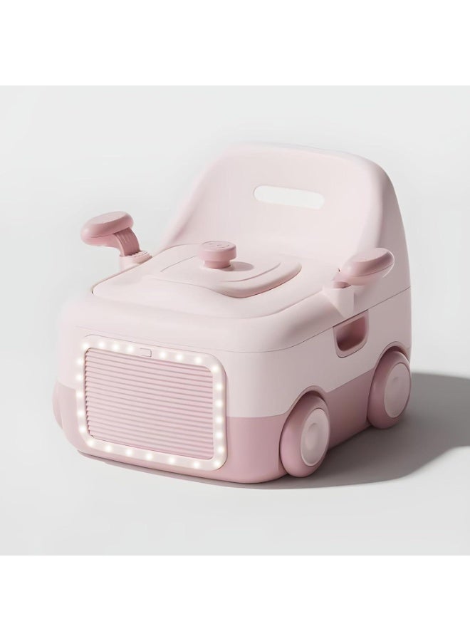 DUNISO كرسي تدريب الأطفال على استخدام المرحاض 3 في 1 للأطفال، مقعد مرحاض للأطفال مع ضوء LED، مقبض، وسادة PU وغطاء قابل للإغلاق، مقعد تدريب الأطفال، قابل للإزالة، سهل التنظيف، للأطفال من 1-5 سنوات - Image 5