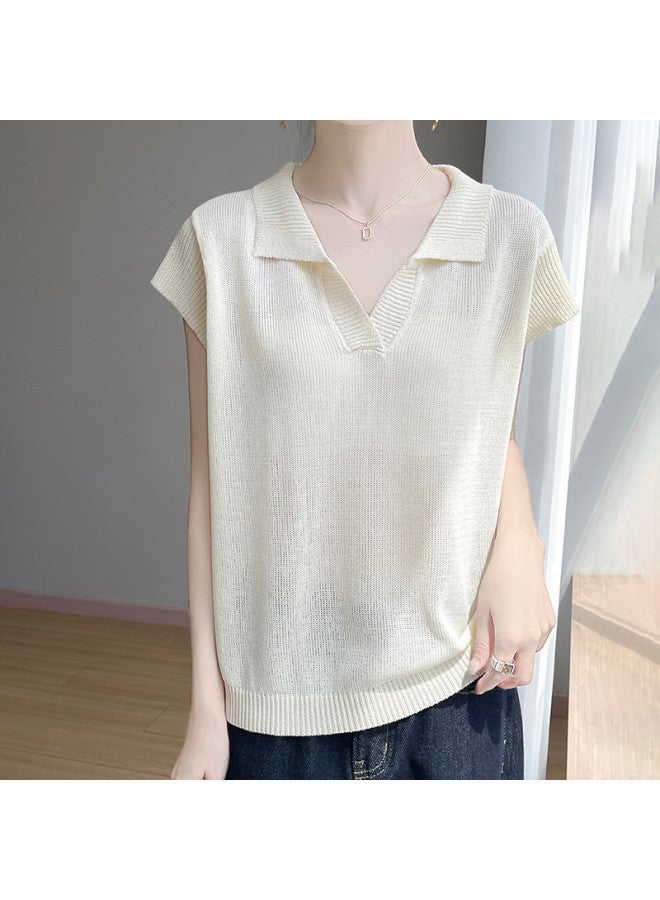 MIIOW Outfit Game Changer! Chiffon Sleeveless Knit Top - Slimming, Breathable, Must-Have Gem - Image 2