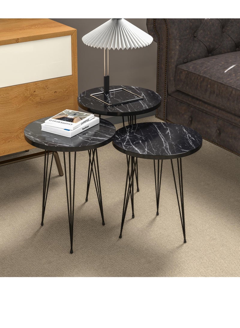 Generic A set of nesting side tables with a modern and elegant design for small spaces  - Image 1