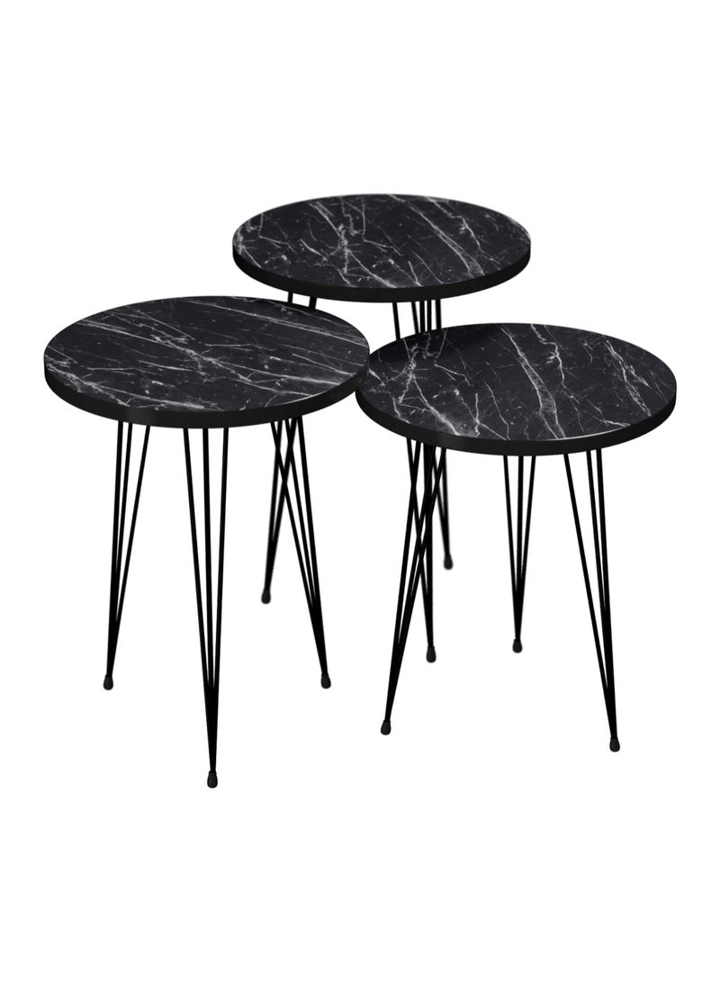 Generic A set of nesting side tables with a modern and elegant design for small spaces  - Image 2