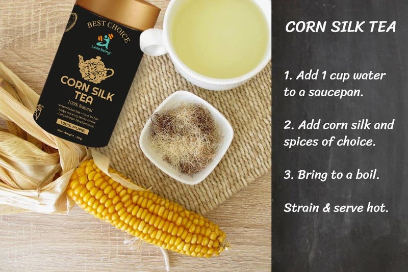 Leanbeing Corn Hair Tea (30g) for Kidney Stones/Liver Cleansing - Corn Silk/Maize Hair - Natural - Supports Urinary Tract Health - Image 4