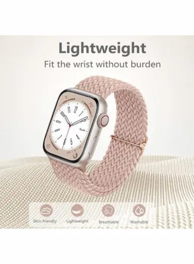 4 Pack Braided Solo Loop Compatible with Apple Watch Band 38mm 40mm 41mm 42mm 44mm 45mm 46mm 49mm Women Men, Stretchy Nylon Elastic Sport Strap for iWatch Series 10 9 8 7 6 5 4 3 2 1 SE Ultra/Ultra 2 - Image 3
