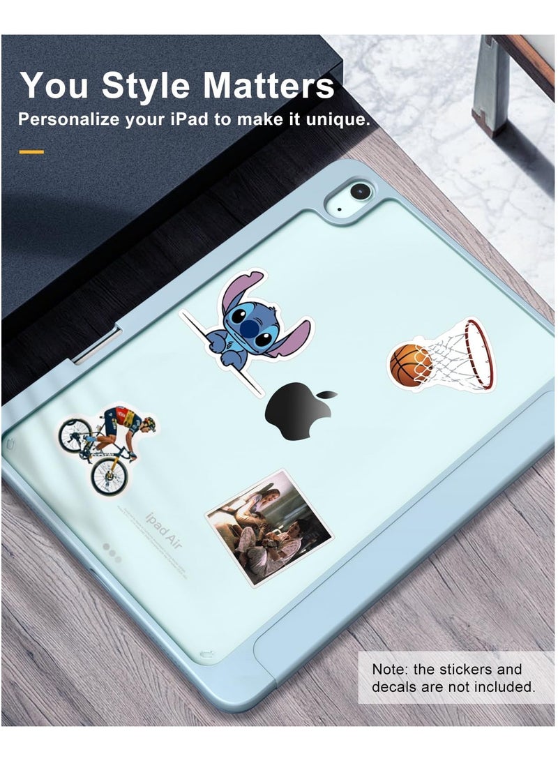 DUSALA 2 in 1 Case for iPad Air 11 Inch (M3/M2-2025/2024) with Pencil Holder, iPad Air 5th/4th Generation Case (2022/2020) 10.9 Inch, Slim Protective Cover with Clear Back, Auto Wake/Sleep With Tempered Glass - Image 4