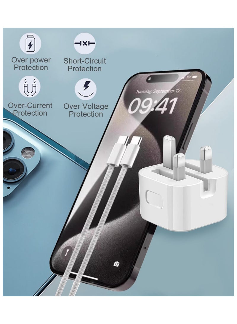 TIKNIA USB C Charger Plug, Wall Charger 35W Fast Charging Block PD3.0 PPS Type C Plug, PD Fast Power Adapter Middle East, UK Plug Compatible with Apple iPhone, iPad, Samsung Galaxy, Huawei & More - Image 5