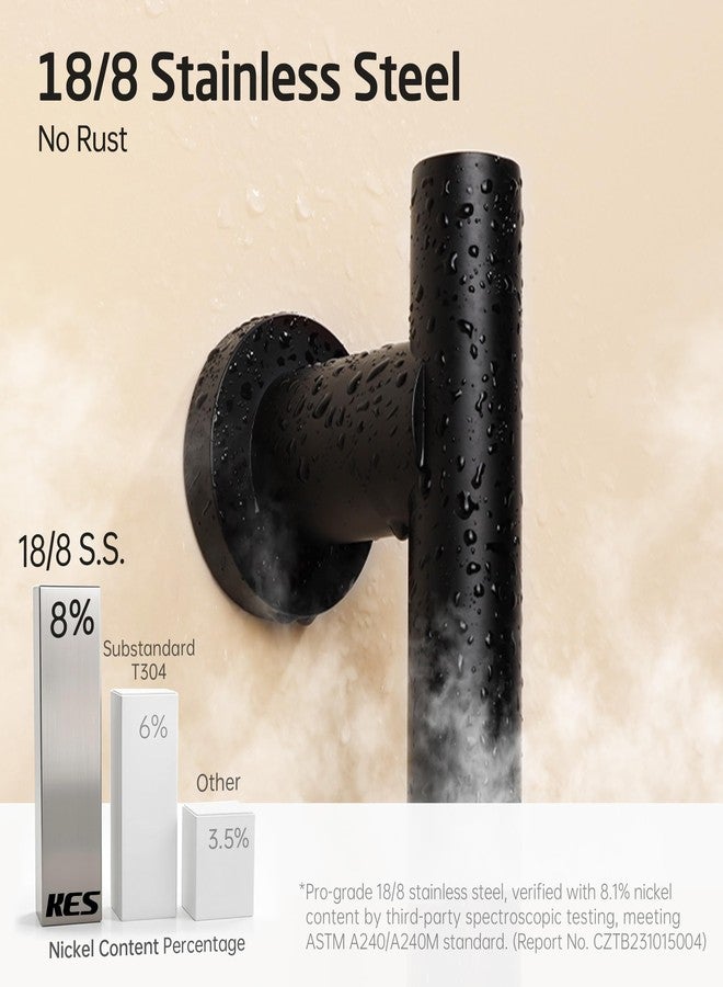 KES Adjustable Shower Head Holder with Slide Bar Combo, Handheld Shower Head with Hose 5-Function Handheld Shower Kit with Handheld Set Matte Black, F204-BK-C1 - Image 4