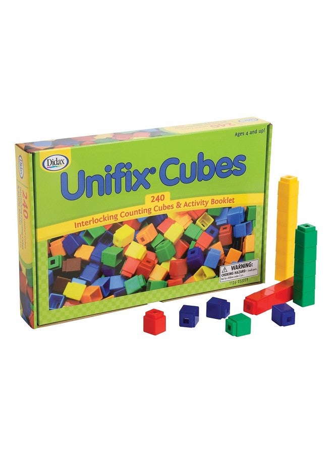 Didax Unifix Cubes for Pattern Building, Set of 240, 13 x 8 x 2 - Image 1