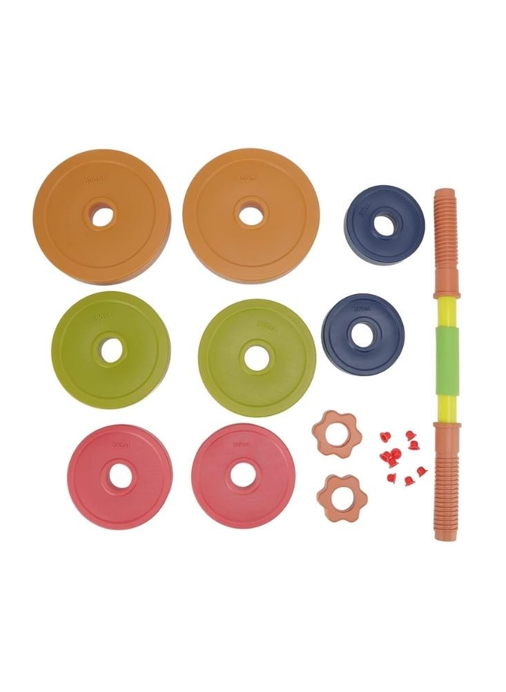 بريميم مجموعة ألعاب دمبل رياضية قابلة للتعديل للأطفال - أوزان لعب ملونة للياقة البدنية للأطفال، تمارين آمنة في الأماكن المغلقة وتدريب العضلات - Image 1