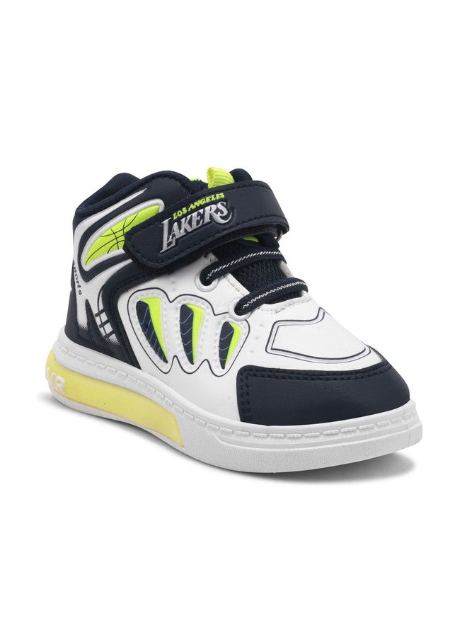 KATS Boys Mid-Top Sneakers with Velcro Closure and Comfort Insole - Image 4