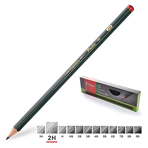 Pasler Professional Graphic Sketching Drawing Pencils 12 Count (2H) - Image 1
