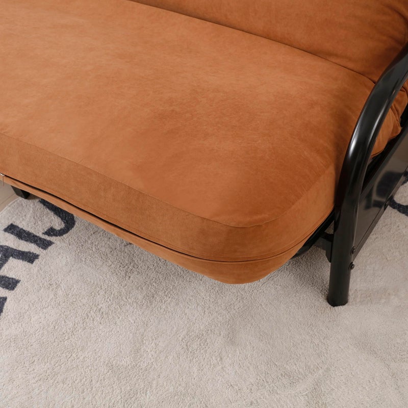 OctoRose Full Size 54x75x8inch 3 Side Zipper Classic Soft Micro Suede Futon Cover/Slipcover/Sofa Day Bed Mattress Cover Couch Protector (Cover ONLY) (Caramel) - Image 3