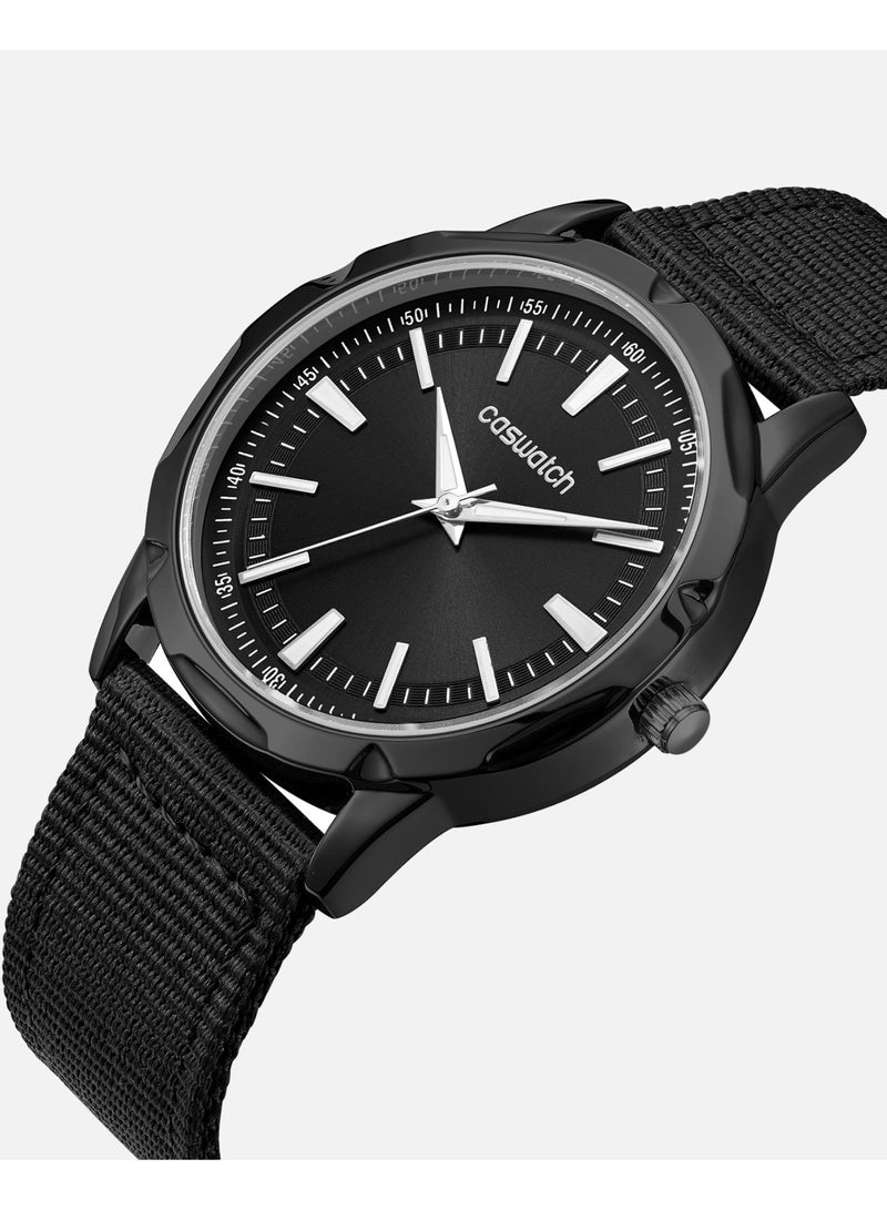 Men's watch with a black fabric strap - Image 2