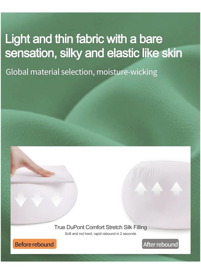 Pregnancy Pillows for Sleeping,Pregnancy Pillow with Quiet Magic Tape, Maternity Pillow with Silicone Belly Pad，Breathable&Silky Touch for All Season(Coffee) - Image 5