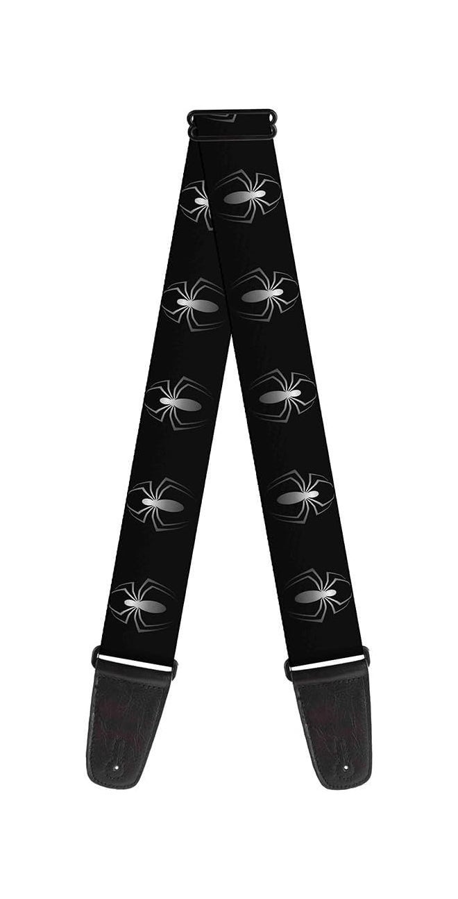 Guitar Strap - New Spider Logo Repeat Black/White - 2" Wide - 29-54" Length
