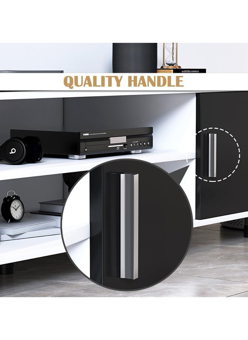 CityRiya-Long TV Stand, 140*30*40cm TV Table for 65+ Inch TV, TV Cabinet, TV Entertainment Center, Media TV Console Table with 2 Tier Storage Shelves, Television Stands for Living Room, Bedroom  - Image 5