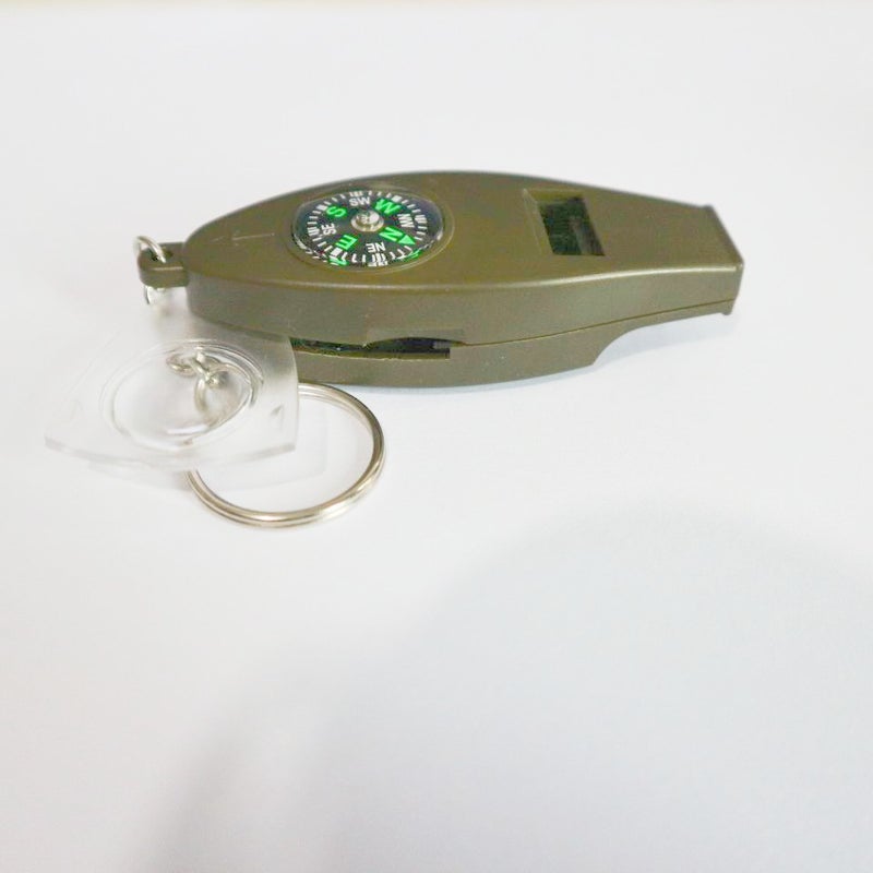 4-in-1 Compass, Portable Magnifier, Thermometer, and Multi-Function Whistle for Outdoor Use - Image 3