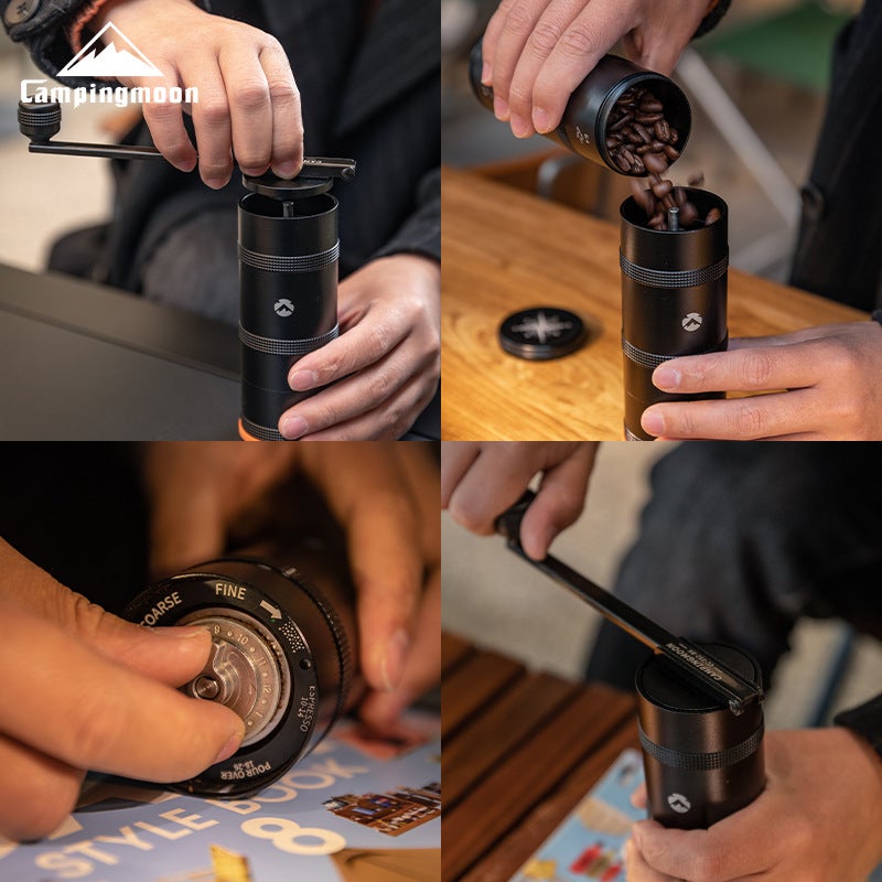 Koman Stainless Steel Grinding Core Folding Hand-Cranked Coffee Grinder Outdoor Camping Italian Hand-Brewed Coffee Grinder - Image 5