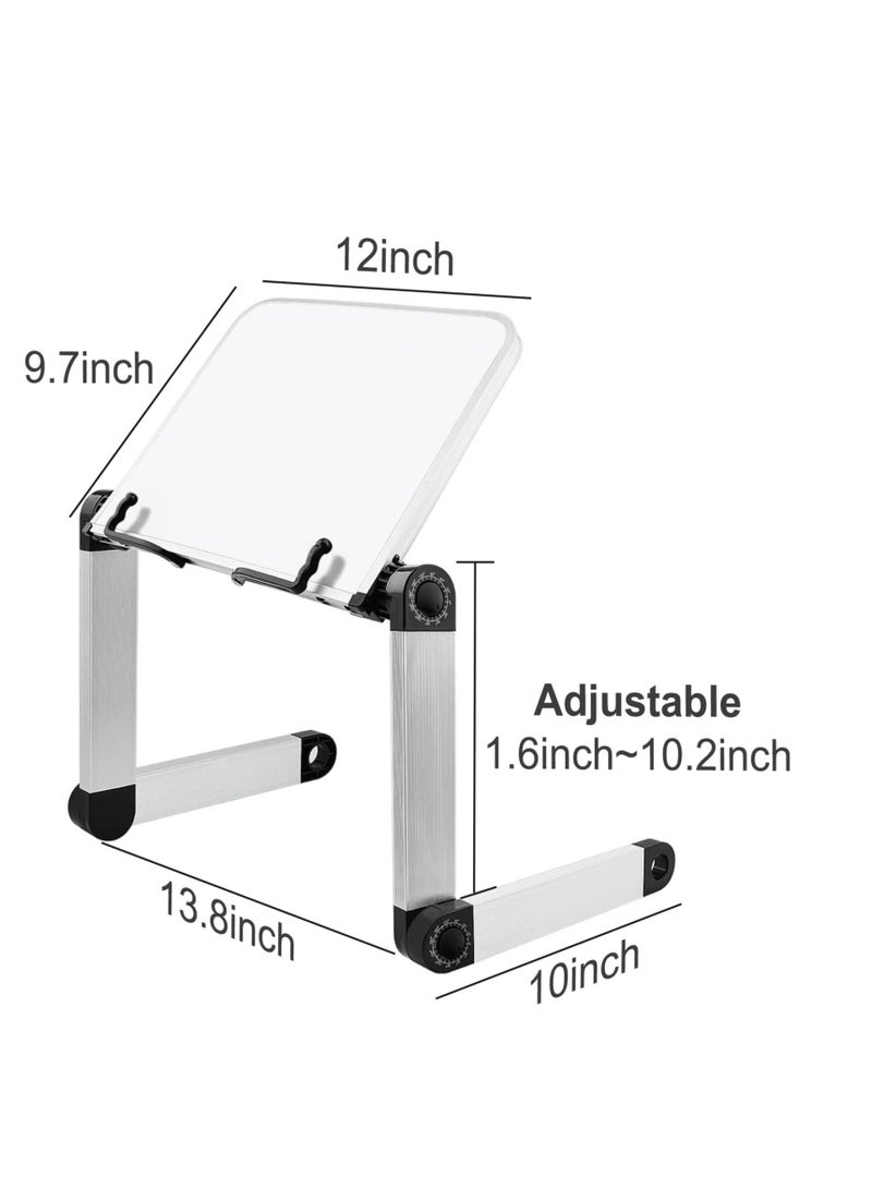 Excefore Book Stand for Reading, Adjustable Book Holder, Ergonomic Multi Heights Angles Holder, Portable Multifunctional Book Holder, with Clips, for Textbook, Cookbook, Sheet Music, Laptop - Image 2