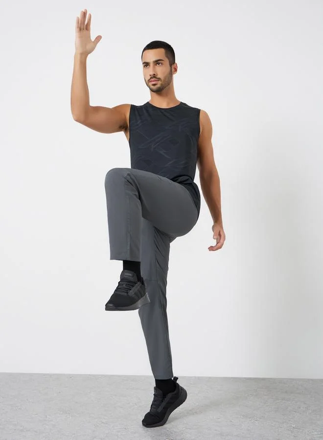 ستايلي اكتيف بنطلون رياضي رجالي سادة بقصة مريحة وسحاب متباين