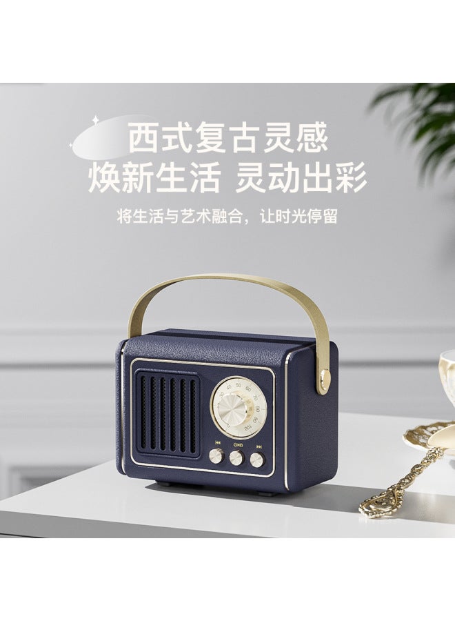 نيوترل مكبر صوت بلوتوث صغير مبدع بتصميم رجعي، محمول للاستخدام الخارجي، يدعم USB وبطاقة TF، عالي الجودة مع راديو FM، مكبر صوت صغير الحجم - Image 2