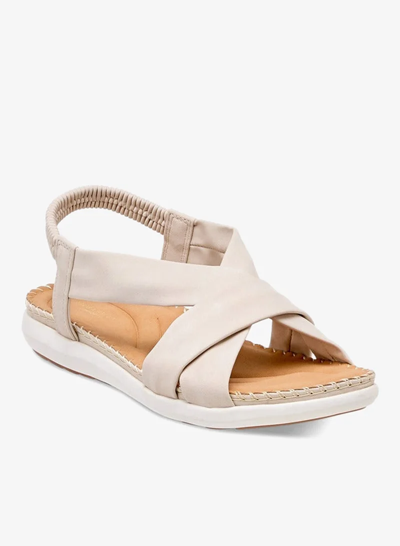 Flora Bella By Shoexpress Solid Cross Strap Slingback Sandals