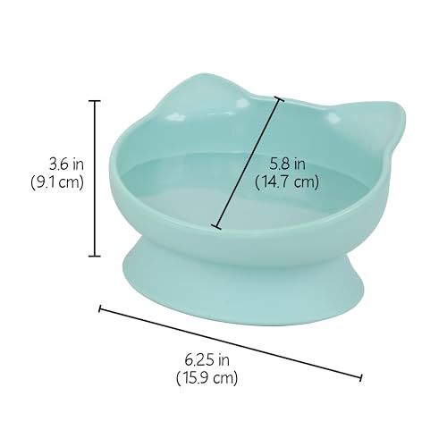 Kitty City Elevated Cat Bowls (Set of 2), Whisker-Friendly Raised Cat Food & Water Dishes, Modern Pedestal Design, Dishwasher Safe, 10.8 oz Each – Pink & Teal - Image 3