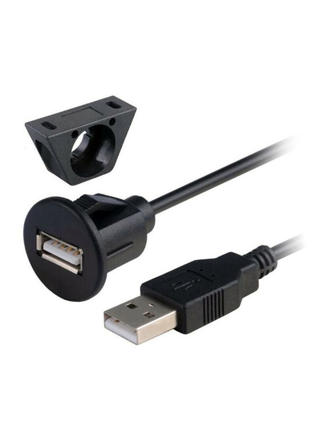USB 2.0 Male To Female Extension Cable Black - Image 1
