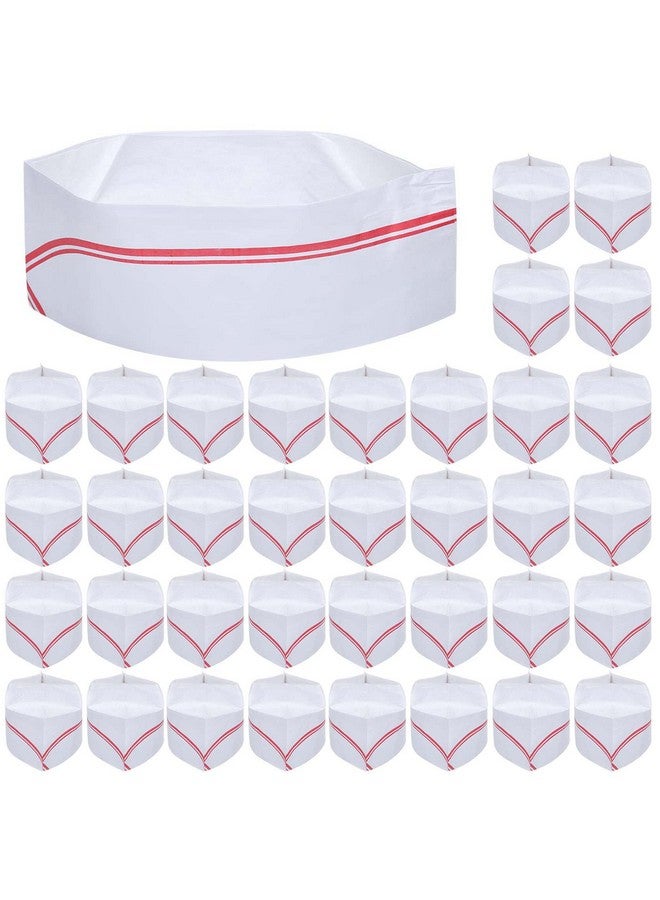 Tbestmax Tbestmax 40 PCS Disposable Soda Jerk Paper Cap, Chef Hat for Restaurant Party - Image 1