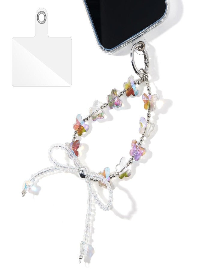 QIUTIMIY Crystal Beaded Phone Wrist Strap for Women,Phone Charm Cellphone Layard Chain with Tether Tab(Style 12) - Image 1