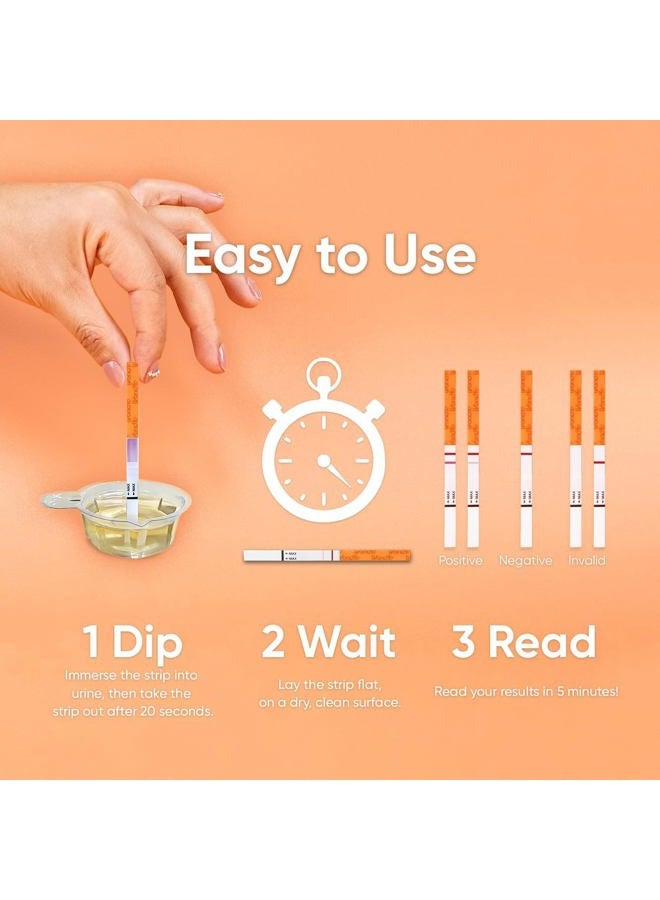 Wondfo 5mm Pregnancy Test Strips - HCG Detection 25 MIU/ml, Home Test of Reliable Result - 10 Count - Image 3