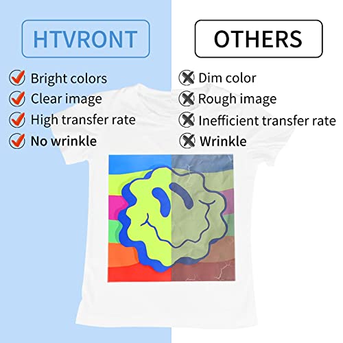 HTVRONT ورق السوبليماشن HTVRONT 11x17 بوصة - 120 ورقة ورق سوبليماشن سهل النقل للتيشيرتات، الأكواب، الأكواب (A3) - Image 4