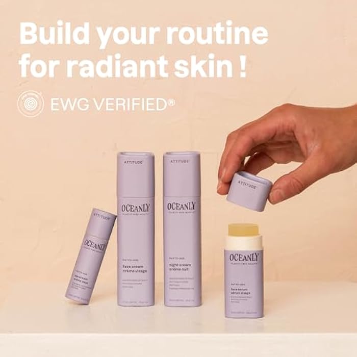 ATTITUDE Oceanly Face Serum Stick, EWG Verified, Plastic-free, Plant and Mineral-Based Ingredients, Vegan and Cruelty-free Beauty Products, PHYTO AGE, Unscented, 0.3 Ounce - Image 4