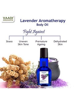 VAADI HERBALS Aromatherapy Body Oil Lavender And Almond Oil 110Ml X 2  - Image 5