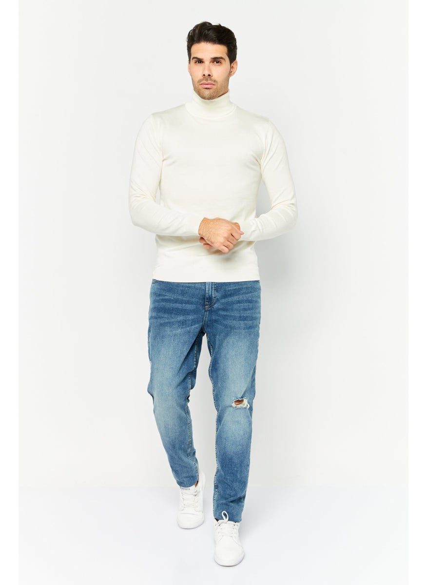 Men Turtle Neck Long Sleeve Plain Sweater, White - pzsku/Z6F9F02E8A835CB2DEDDBZ/45/_/1737642296/da5a7121-273f-4b31-a085-d76601471823