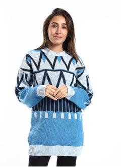Caesar Wool women Pullover With Multi Design  - Image 1