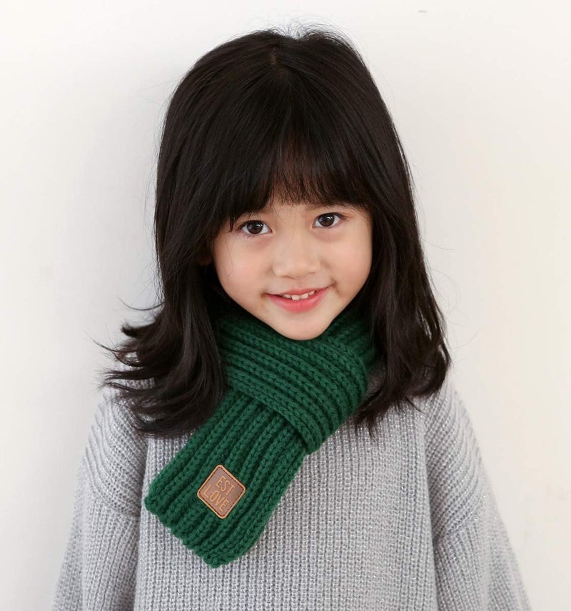 Levao Kids Winter Knitted Warm Scarf Boys Girls Toddlers Solid Color Soft Scarfs Neck Warmer - Image 3